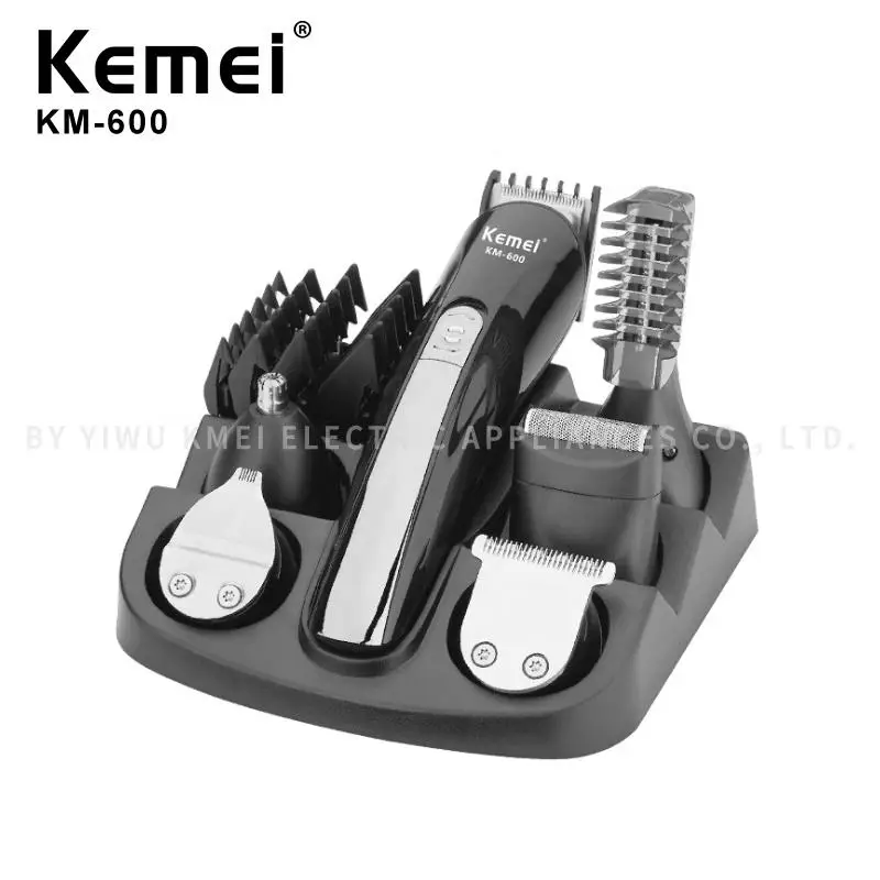 Kemei KM-600 11 in 1 Multifunction Hair Clipper Professional Hair Trimmer Electric Beard Trimmers Hair Cutting Machine Wholesale