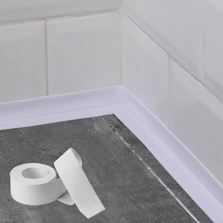 ANTI Bathroom Shower Sink White Pvc Self Adhesive Waterproof Wall Sticker Kitchen Edge Bathroom Caulk Strip Tape
