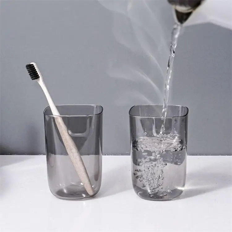 Hot Selling Plastic Wall Mounted Toothbrush Holder Bathroom Accessories Three in One Toothbrush Cup Holder Set