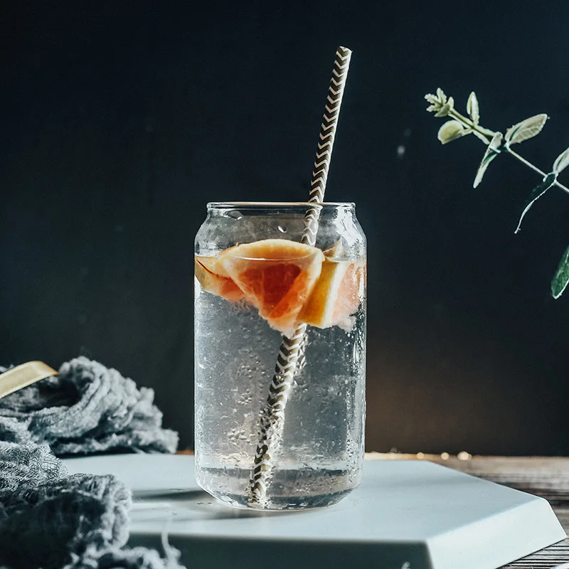 Creative Glass Coke Cup Can Shape Handy Cup Household Juice Ice Cold Drink Coffee Cup