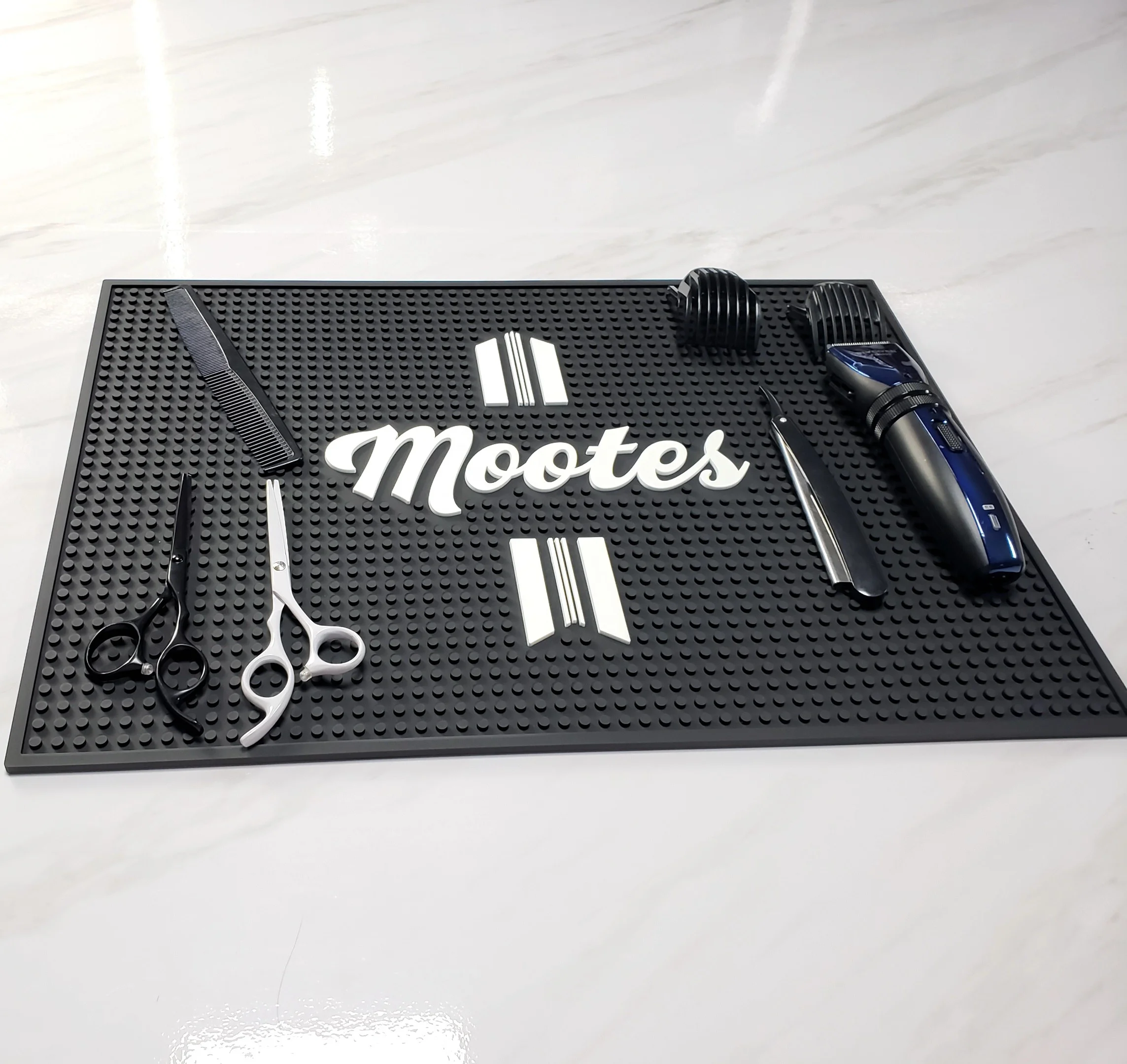 High Quality Silicone Heat-resistant Salon Hair Care Styling Tool Mat Non Slip Barber Magnetic Station Mat