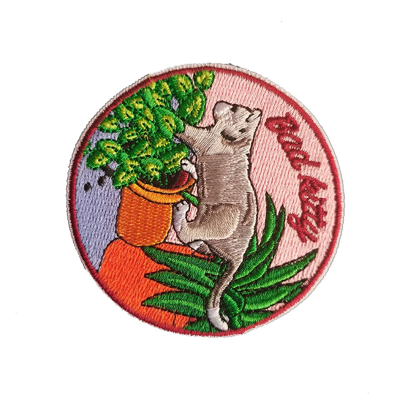 Bad Kitty термопресс аксессуары для одежды аппликация вышитые нашивки железные на шляпы рюкзак Вышивка Патчи заказ
