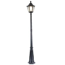 Professional manufacture outdoor decorative antique cast iron street lamp post led garden pole light