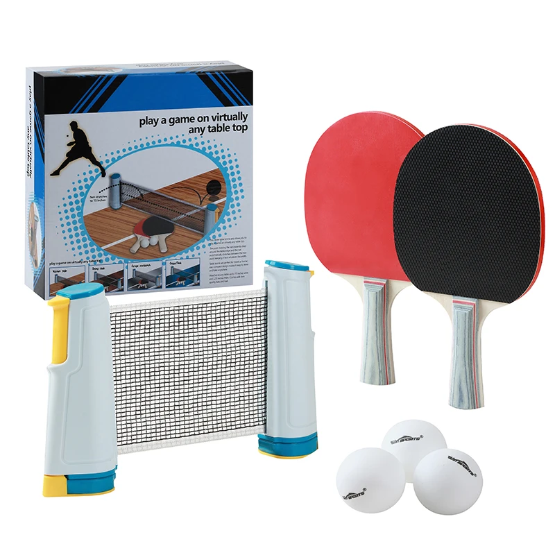 professional retractable table tennis set pingpong racket with portable table tennis net