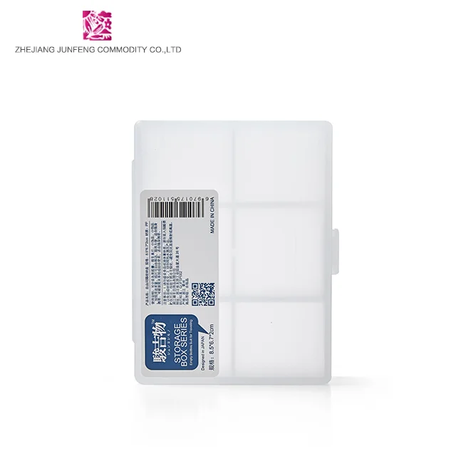2022 New innovation product transparent plastic storage box organizer with 6 compartments
