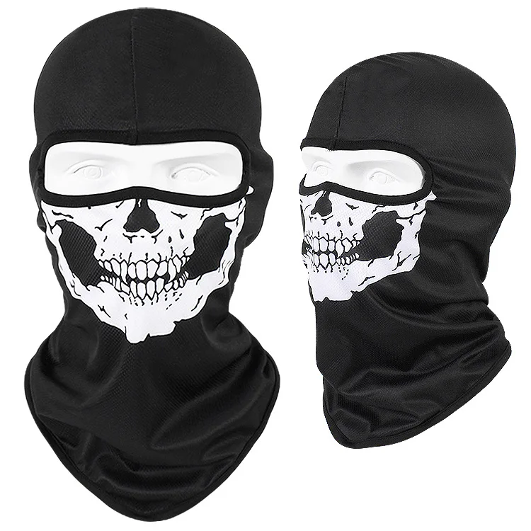 Wholesale Halloween Cosplay  Ghosts Skull Full Face Mask Tactical Motorcycle Ski Mask Balaclava  Hood For Men Women