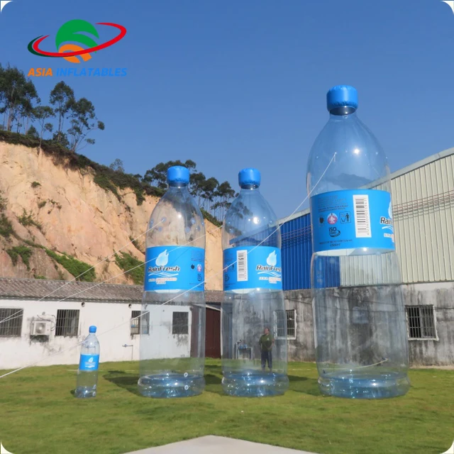 Inflatable advertising bottle, inflatable water bottle transparent