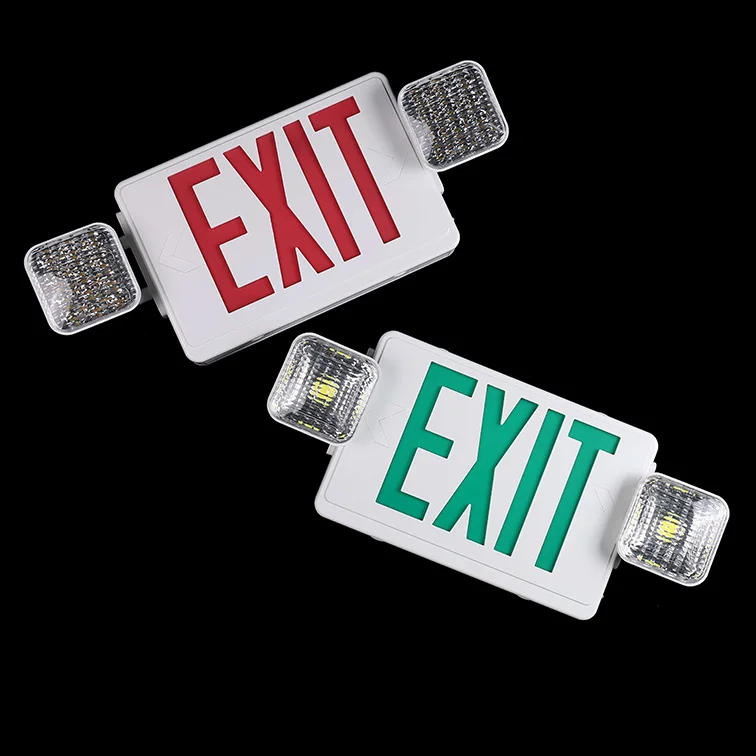 Exit Red Fire Led Emergency Light Double Head Light Exit Indicator Exit Sign Warning Guidance Fire Safety Signs