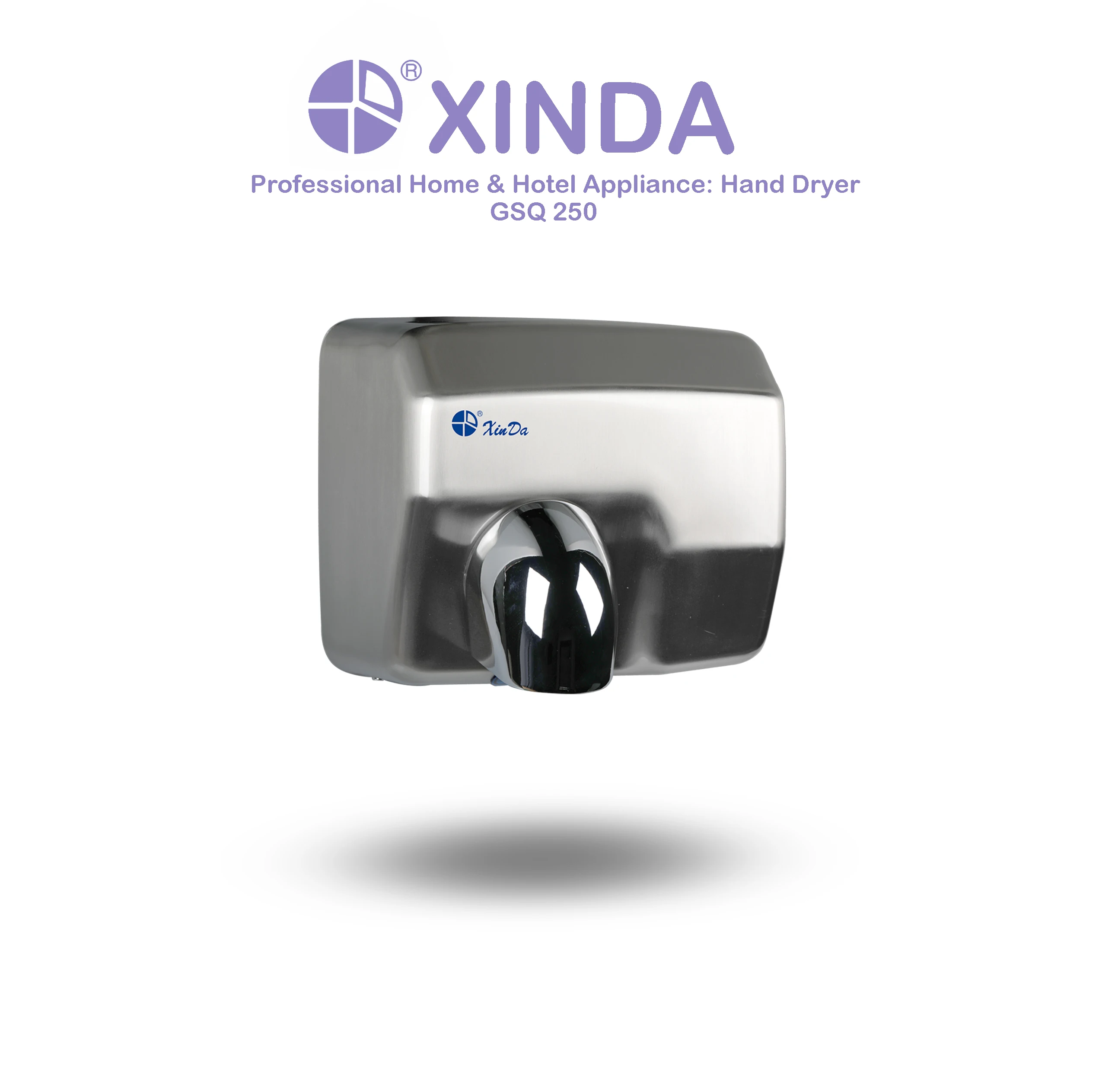  Сушилка для рук XinDa GSQ250 серебристая Прямая поставка с завода гарантия качества быстросохнущая из нержавеющей стали электрическая
