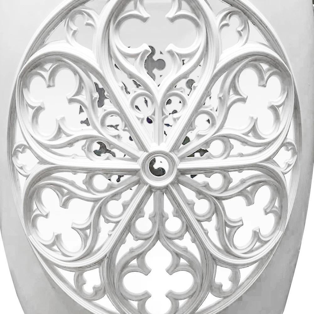 3-in-1 outdoor garden ps resin lightweight storage chest trunk box with rerealistic lion head and floral pattern