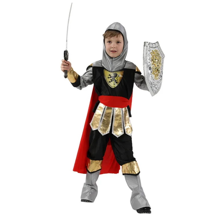 Halloween Kids Boys Roman Warrior Costume Soldier Gladiator Viking Medieval Historical Role Playing Party