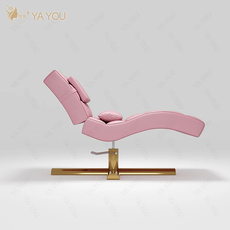 High Quality Curved Eyelash Extension Bed Furniture Customized Spa Eyebrow Beauty Salon Chair Eyelash Extension Bed