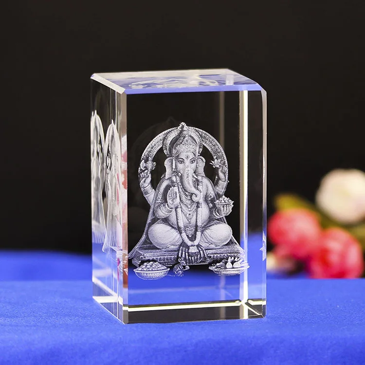 Hindu Elephant God Ganapati Vinayaka Ganpati Ganesh Gift Indian Idol Statue Crystal Ganesha