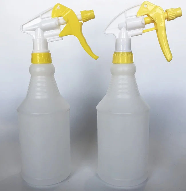 16 oz 24 32oz Clear PET Plastic Carafe Spray Bottles Red Trigger Sprayer Steam Bottle Chemical