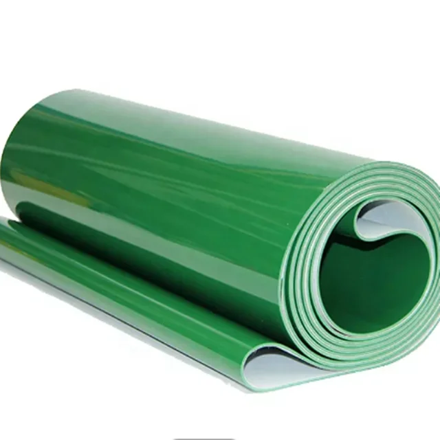 1200mm flat pvc green conveyor belt manufacturer for automatic packing machine and for chicken feeds processing