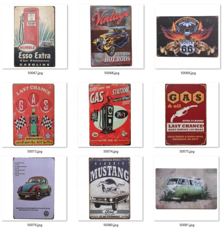 USA Road 66 Metal Tin Sign Car Bar Poster Signs Vintage Retro Plate Iron Art Style Painting Garage Wall Decor 30*40 CM