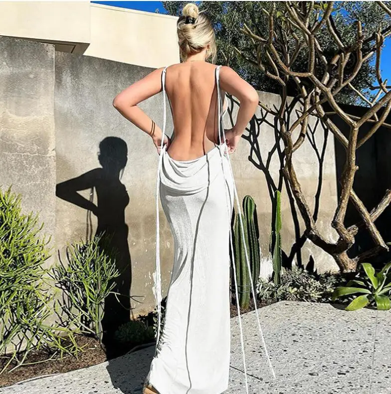 New Arrival Slim Fit Hot Girl Sexy Dress Strap Backless Hip Skirt Long Skirt For Women Evening Dresses elegant evening dresses