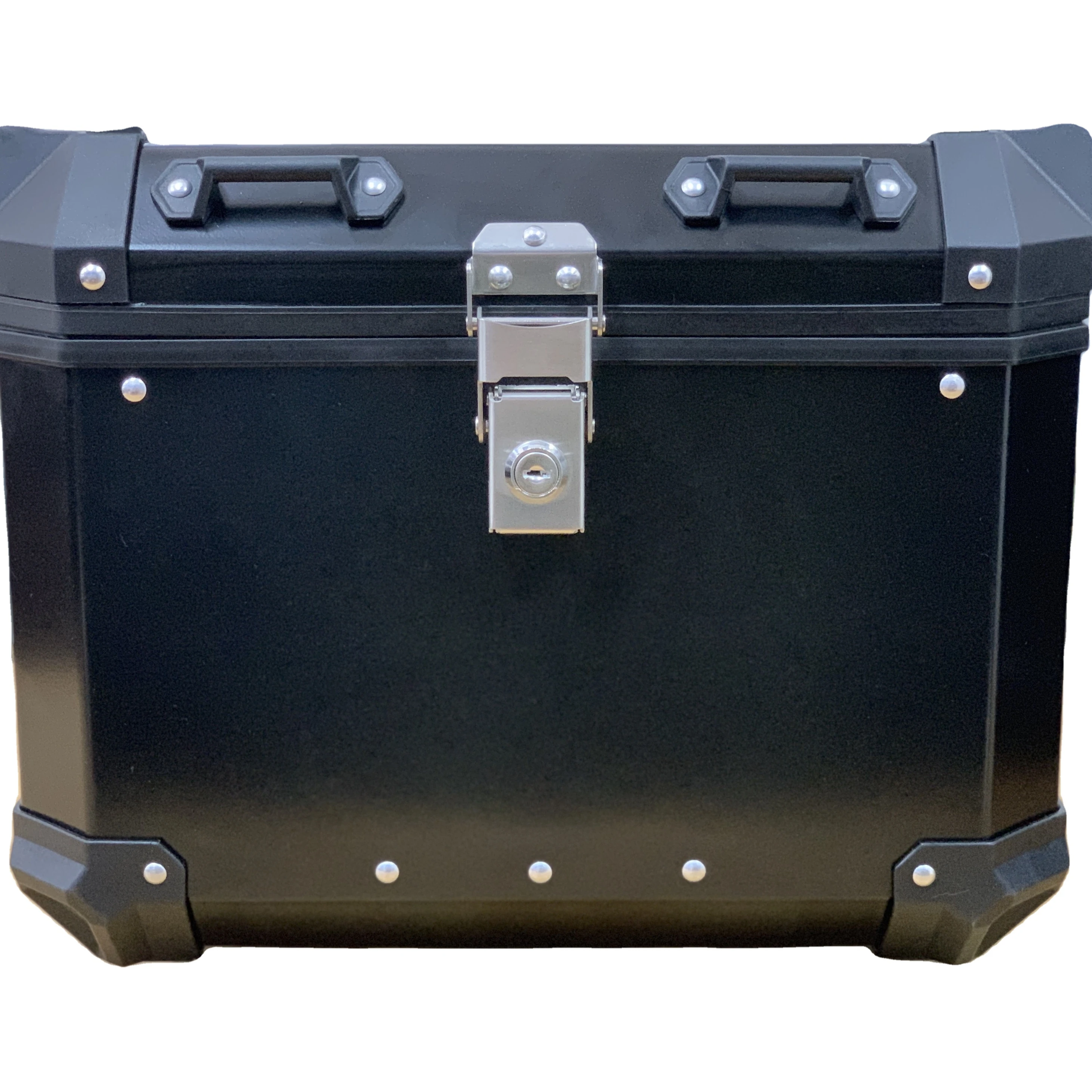 
Tripfella 40L Black Aluminum Motorcycle Top Box Rear Luggage Storage Case Tail Box 