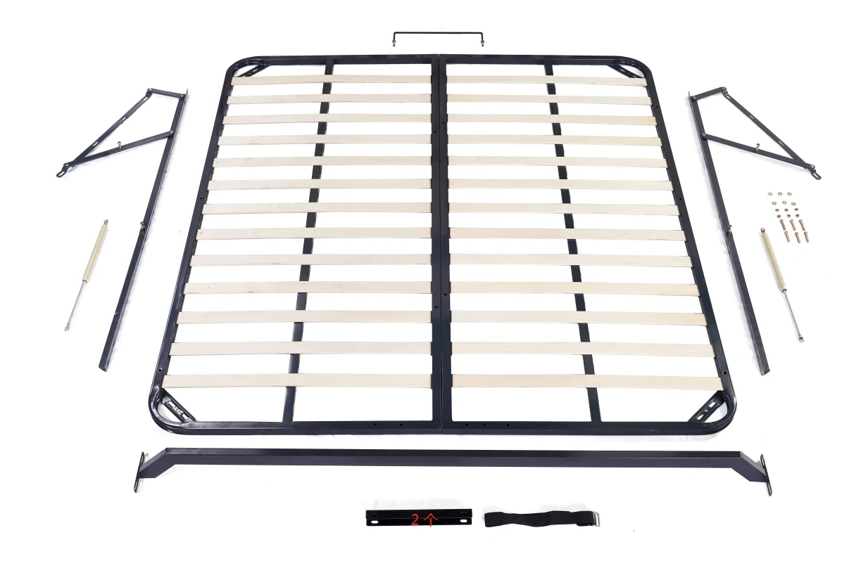 Factory direct  king size Stable modern iron platform lift up mechanism bed frame