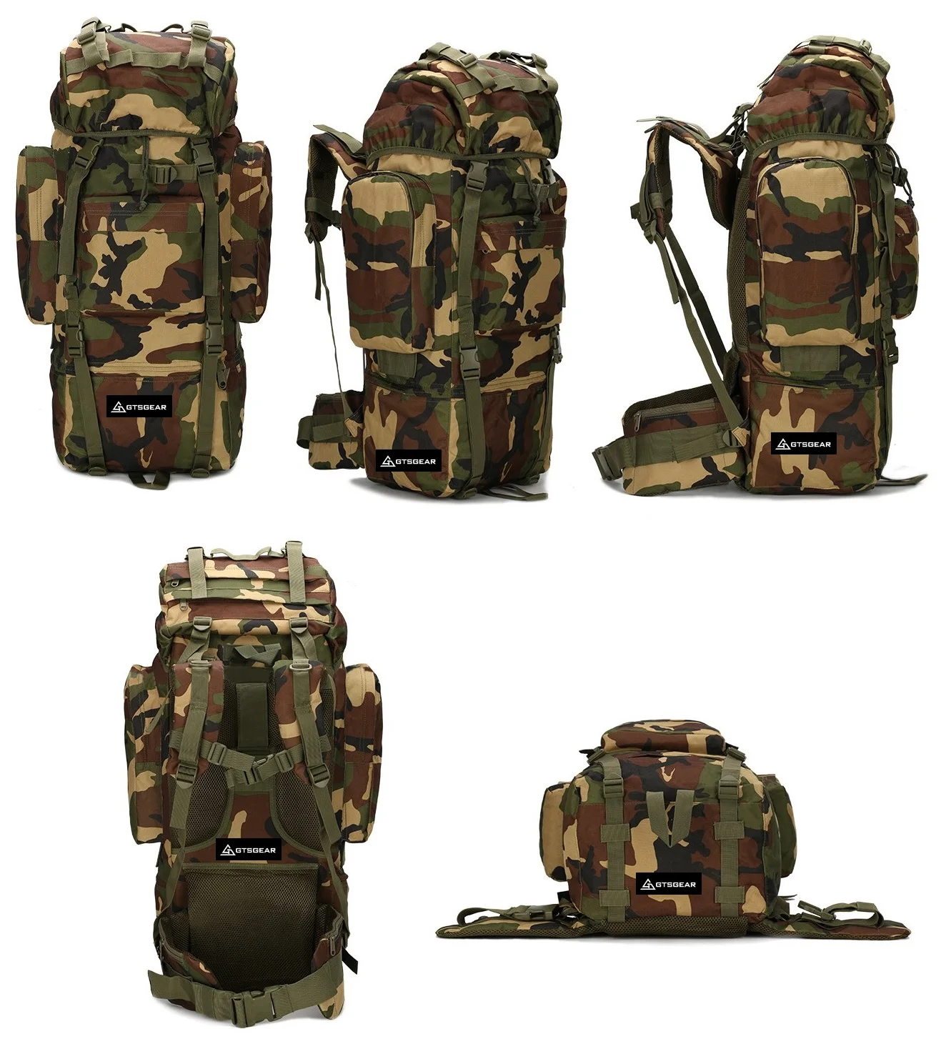 BPL19 C9 New GTSGEAR Design 500D Cordura Nylon Fabric Outdoor campfire Hunting Outdoor Sports Bag Camouflage Tactical Backpack