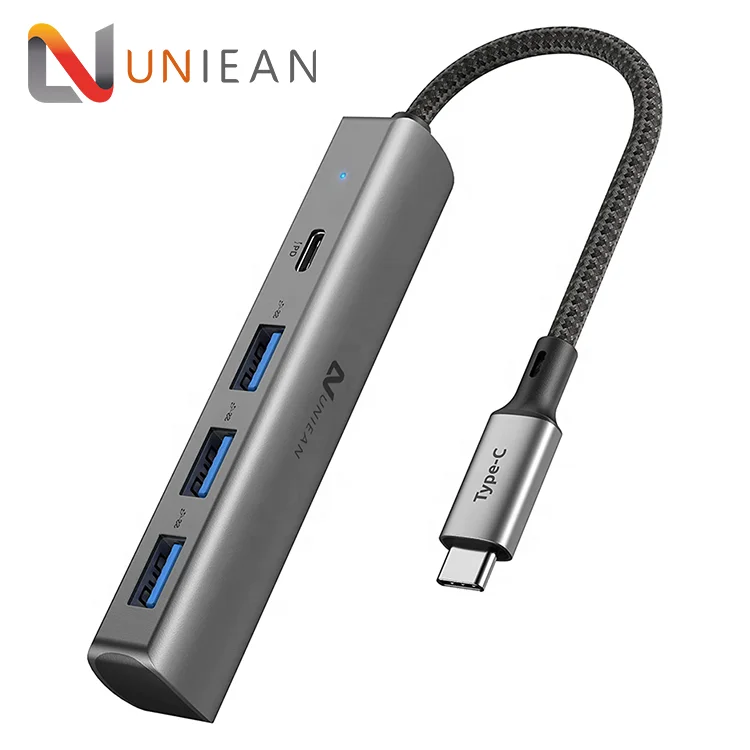 4 Port 4-in-1 Usb 3.0 Type C Hub Stock 4 Ports Multi Usb Hub for Laptop