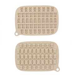 Factory Wholesale Custom BPA Free Ice Cube Tray Bear Shape Mini Chocolate Gummy Candy Molds Silicone