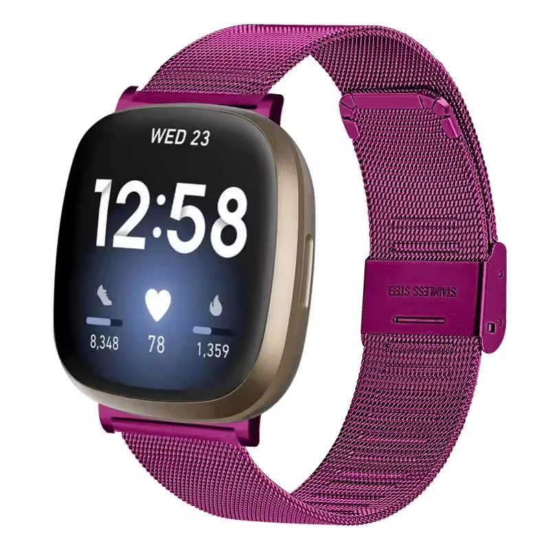 Сетчатый браслет с пряжкой из нержавеющей стали сменный ремешок для Fitbit Versa 3/Sense Milanese Watch Band