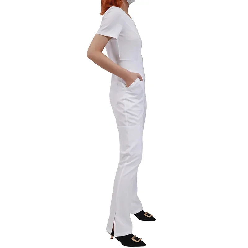 Wholesale Nurse Scrubs Suits Overalls Plus Size One Piece Women Medical Nursing Scrub Jumpsuit Fashion Scrub Uniforms Sets