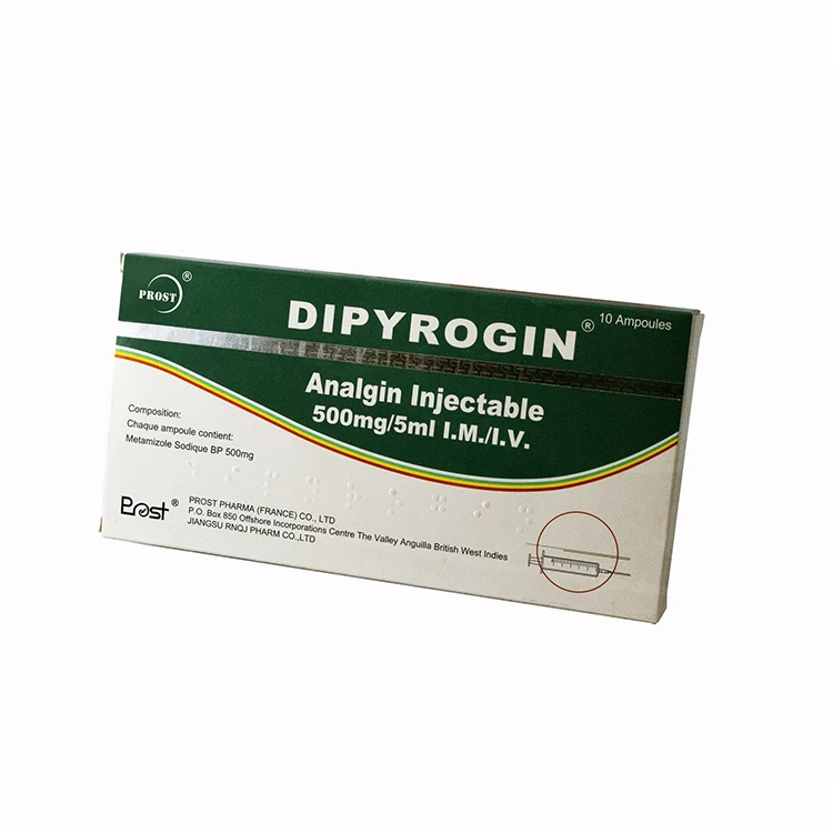 
Nice quality analgin injection 500mg/5ml analgine pharma injectable antibiotic analgin for analgesics 