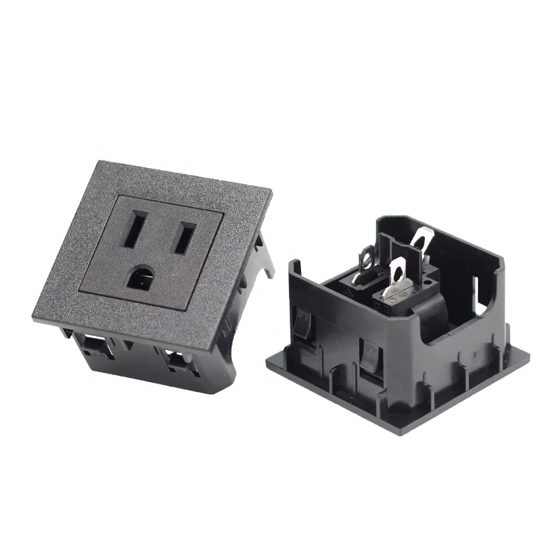 45*45 USA standard NEMA 5-15R IEC 15A 125V AC power American socket 3 PIN plug PDU socket connector
