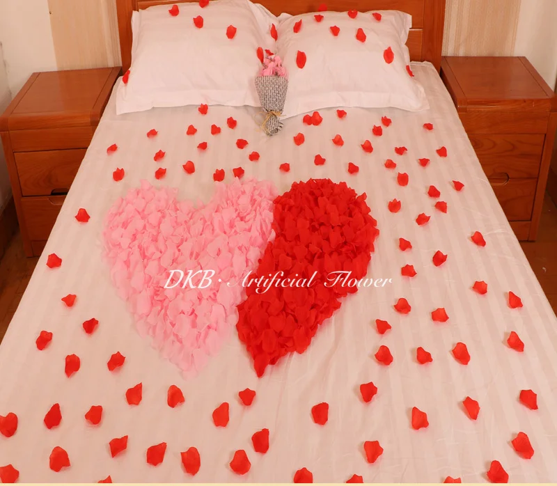 DKB factory bulk wholesale high quality petale de rose custom size silk artificial flower petals