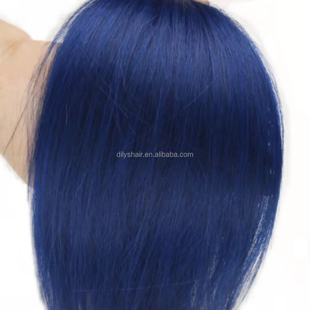 Top Grade Brazilian Virgin Raw Blue Orange Red Pink Silver Grey Colour Straight Weave Bundles Colored Human Hair Extensions