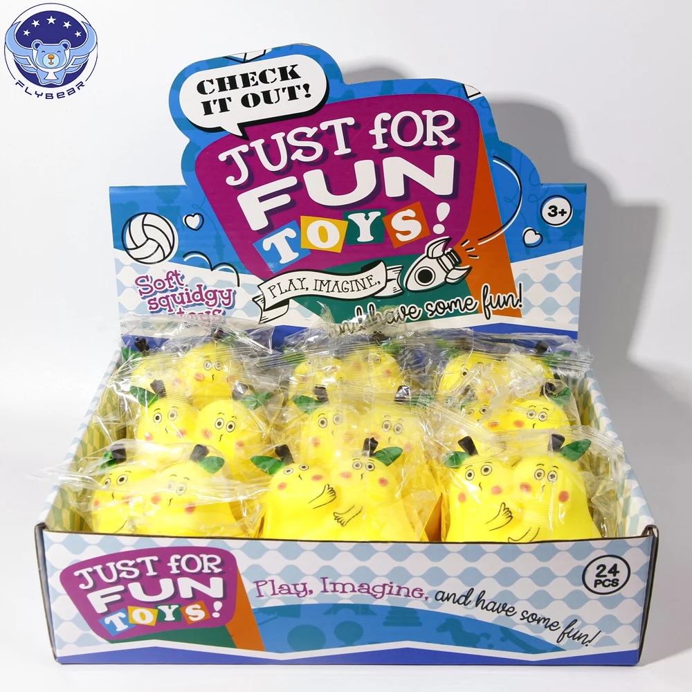 New Creative Squeeze Pear Cute Lovely Color Stress Relief Funny Playing Fidget Toys for Kids and Adult