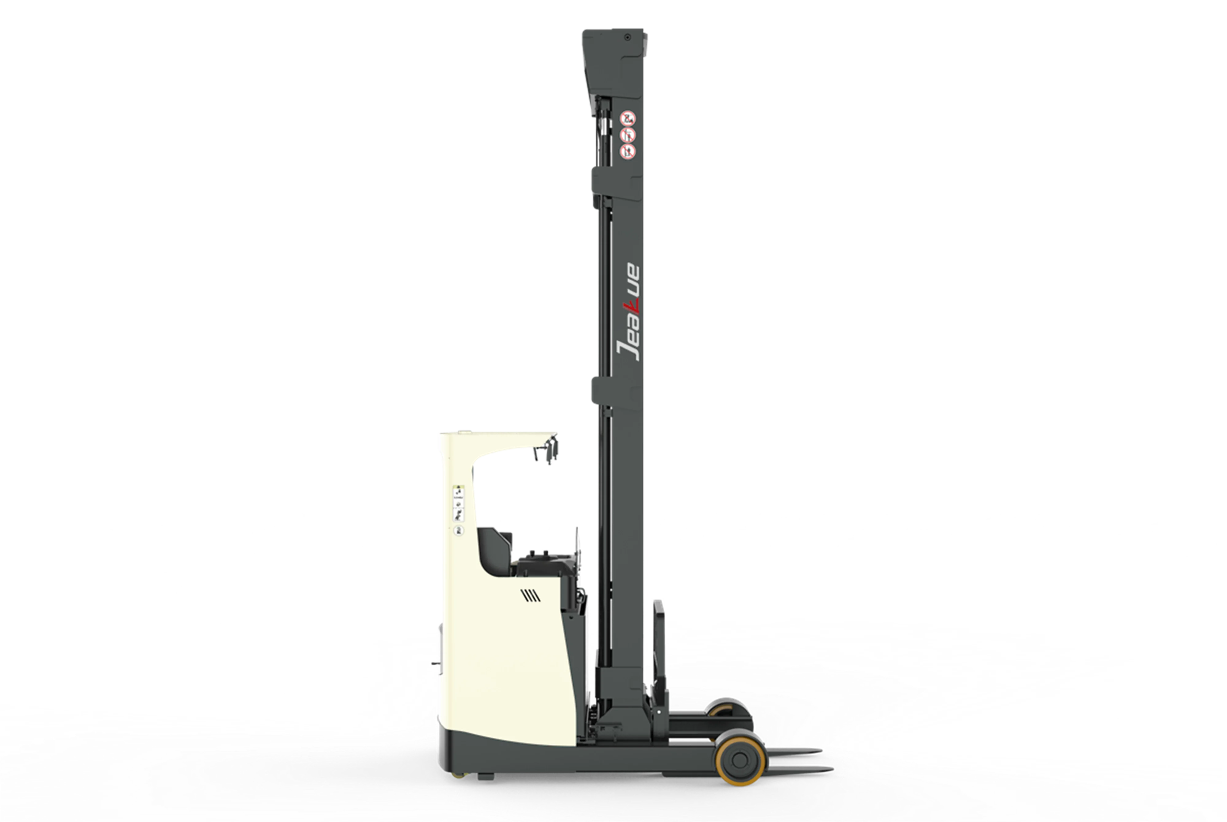 Aisle Reach Stacker 1.6 Ton Electric Pallet Reach Forklift Truck For warehouse