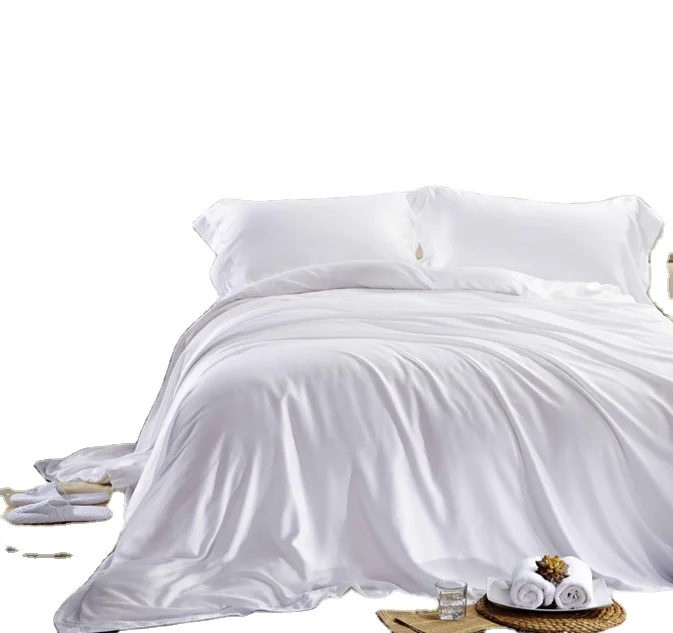 Шелковистый гладкий белый 100% органический бамбук lyocell