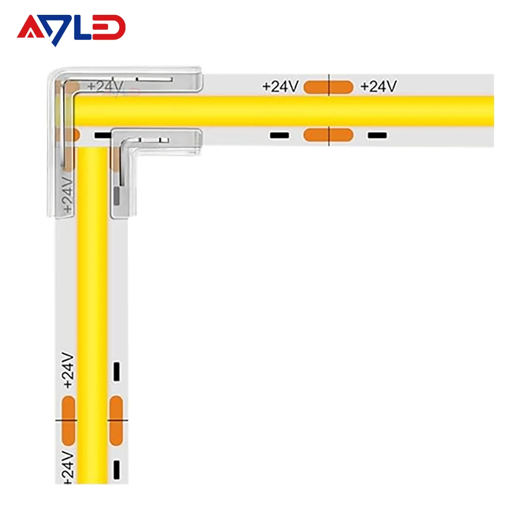cob led strip corner connectors 5mm 8mm 10mm 12mm 2 3 4 pin cob led strip connector