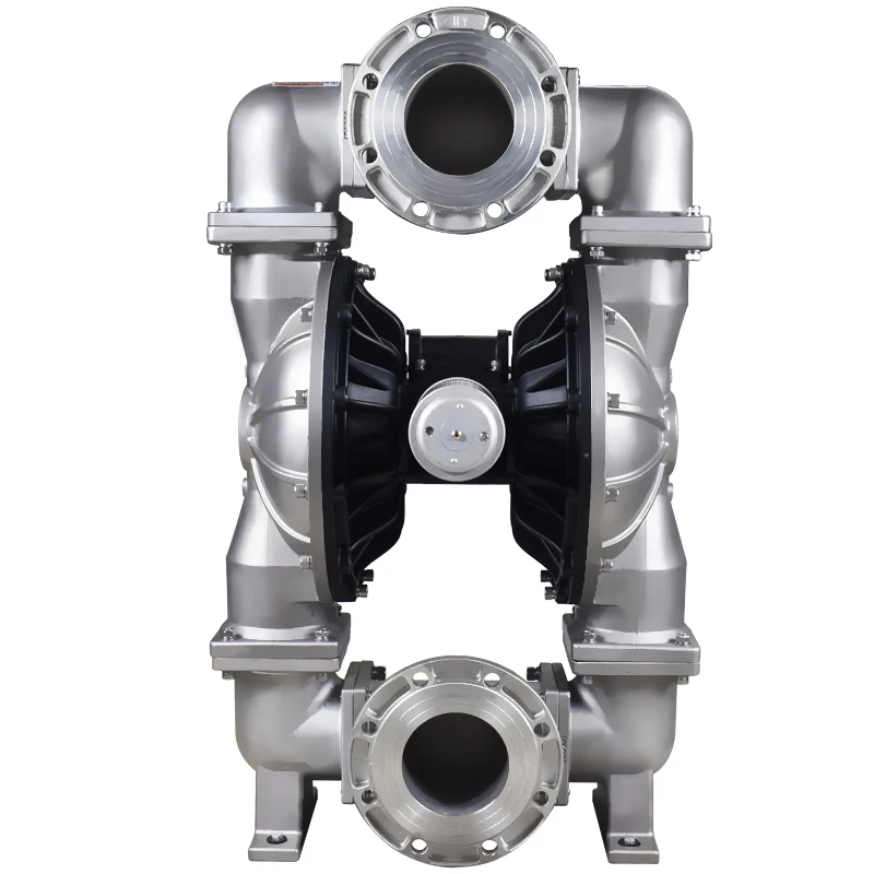 HICHWAN QBY4-125P Stainless Steel 304 Pneumatic Double Diaphragm Pump for Acid-base Transport