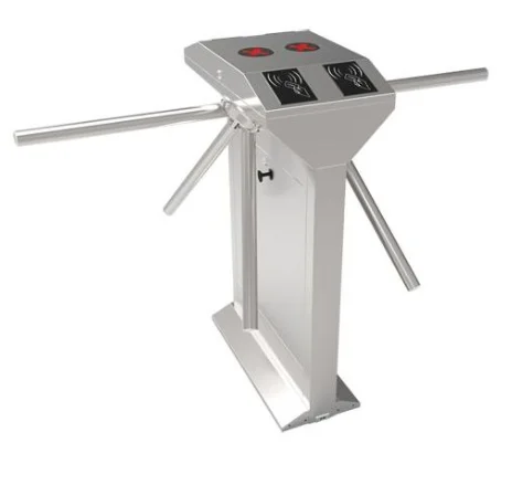 Unique Feature 304 Stainless Steel Double Motor Face Recognition RFID Card Access Control System Tripod Turnstile For Buildings