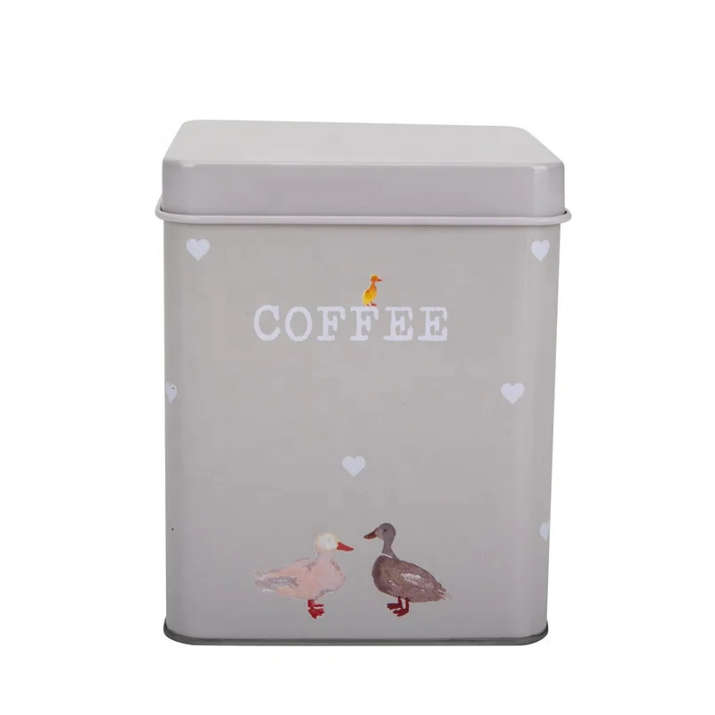 Large Metal Bamboo Lid Kitchen Storage Bread Bin Set Storage Bins with Handle