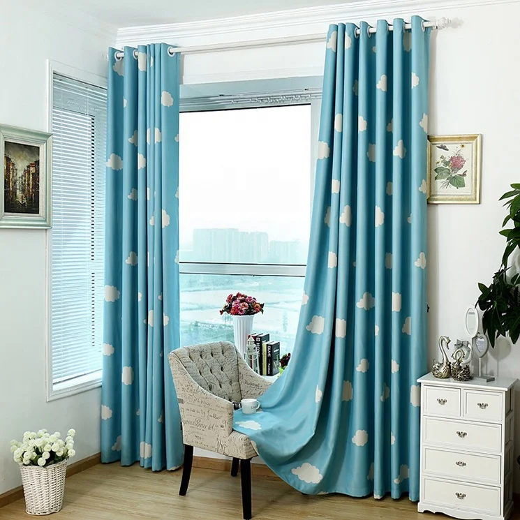 Wholesale Elegant Soundproof Polyester Kids Blackout Jacquard Curtains for Living Room