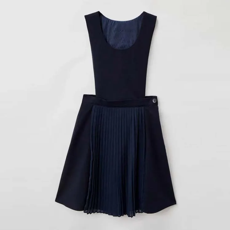 Girls formal vintage school uniform dress kids preppy summer toddler back to school clothing custom accessories