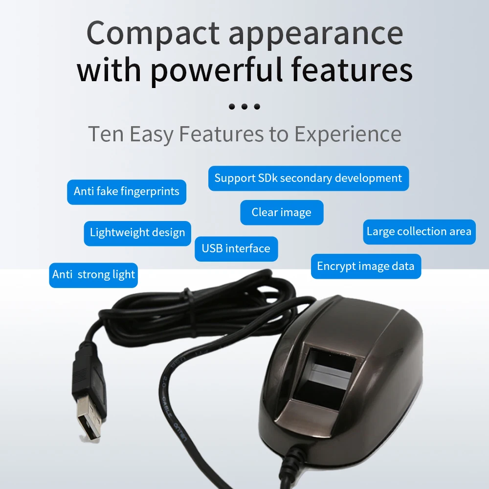 FFi0808 supports USB fingerprint reader biometric scanner for Windows, Android, and Linux SDKs