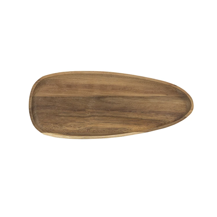 K & B Kitchen Custom Wooden Acacia Serving Plates Wood Pine Nuts Melon Seeds Plate For Food