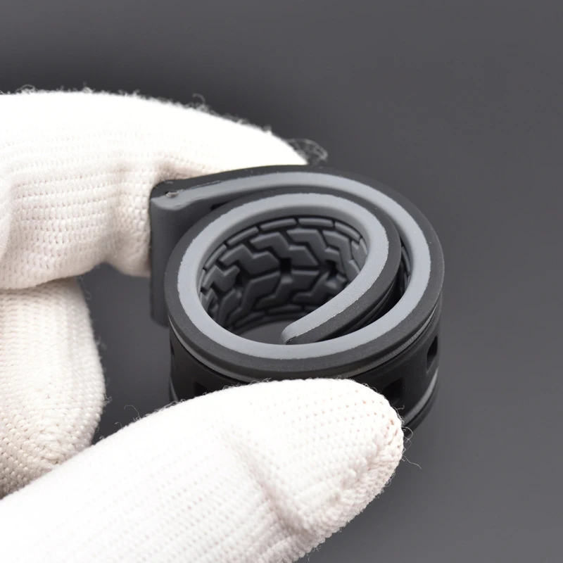 Wholesale Classics Sport Fashion Silicon Watch Belt Band 20mm 22mm 24mm 26mm Double color Silicone Watch Strap