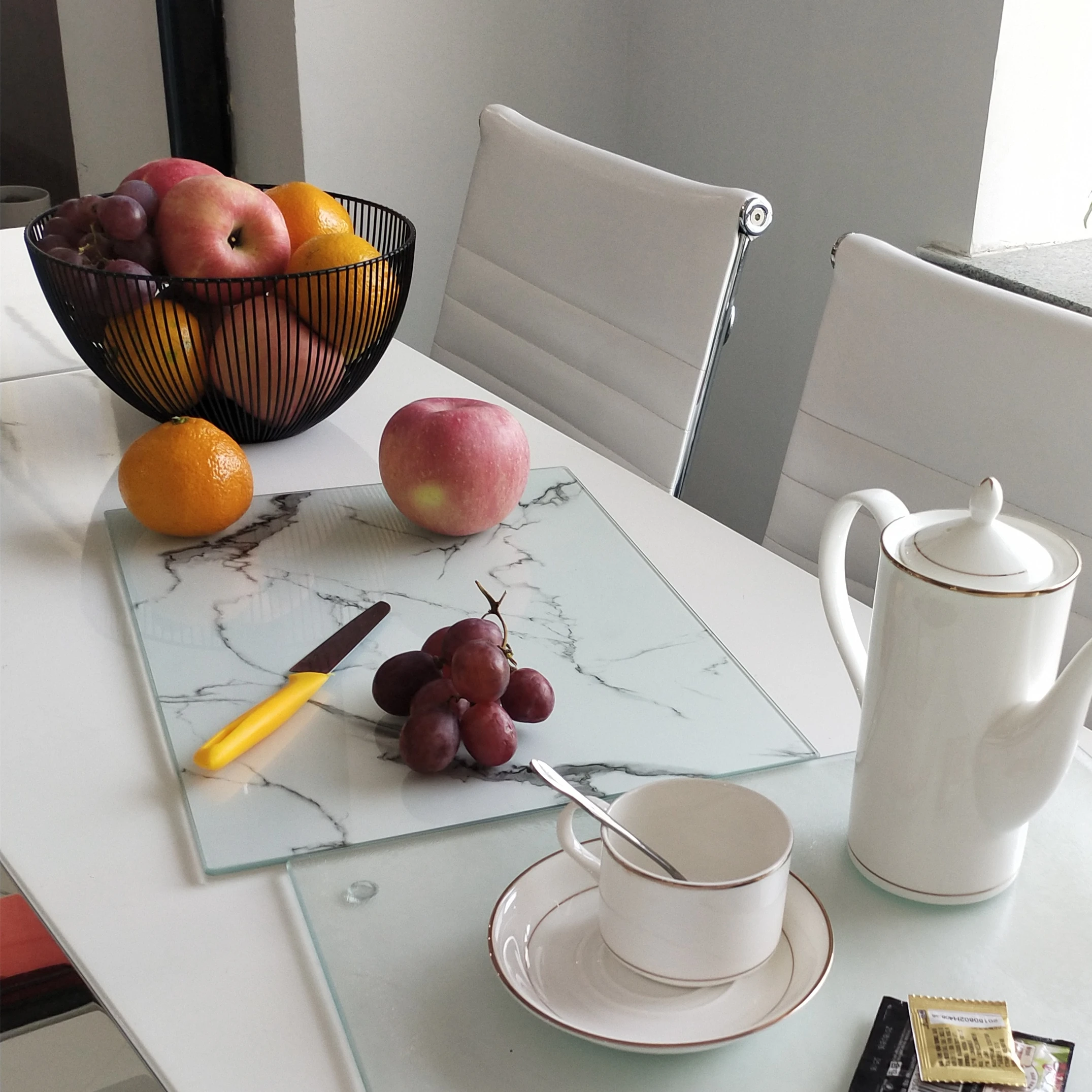 Tempered glass cutting board charger plate kitchen tool chopping board