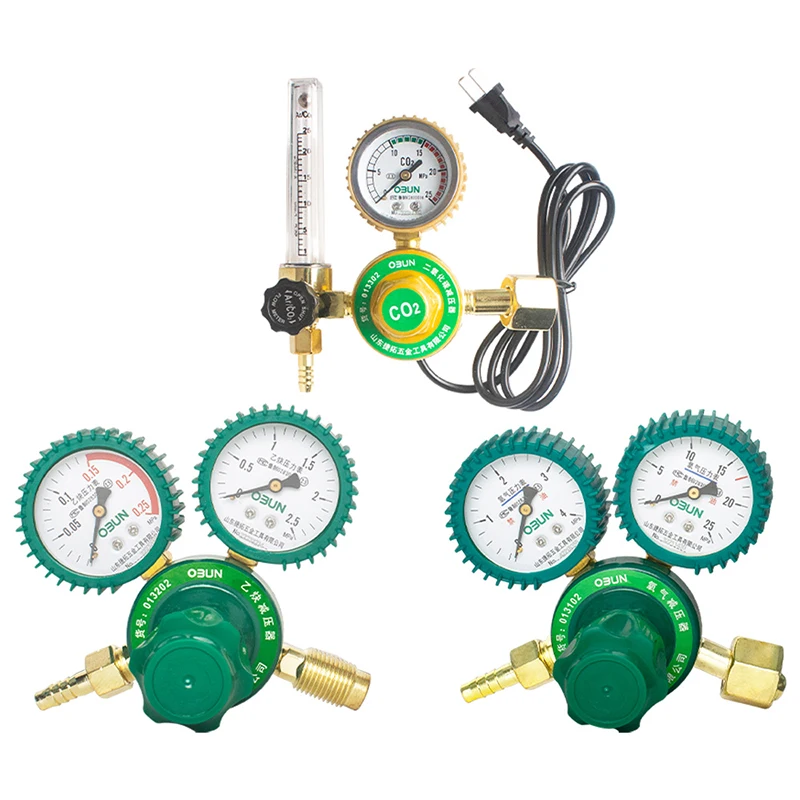 For Welding & Cutting Industrial Acetylene Pressure Reducer Oxygen/Carbon Dioxide Pressure Reducing Meter