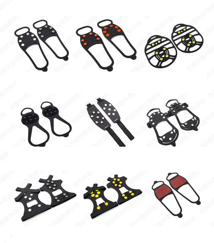 New Fashion Snow Hiking 10 Spikes Silicone Ice Walking Cleats  Silicone Shoe Cover OEM