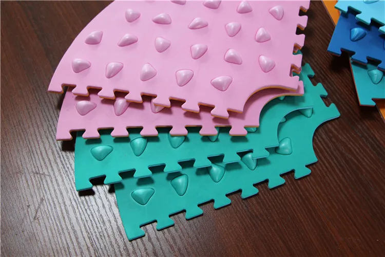 
Multicolor foot massage mat eva foam interlocking puzzle floor mat 