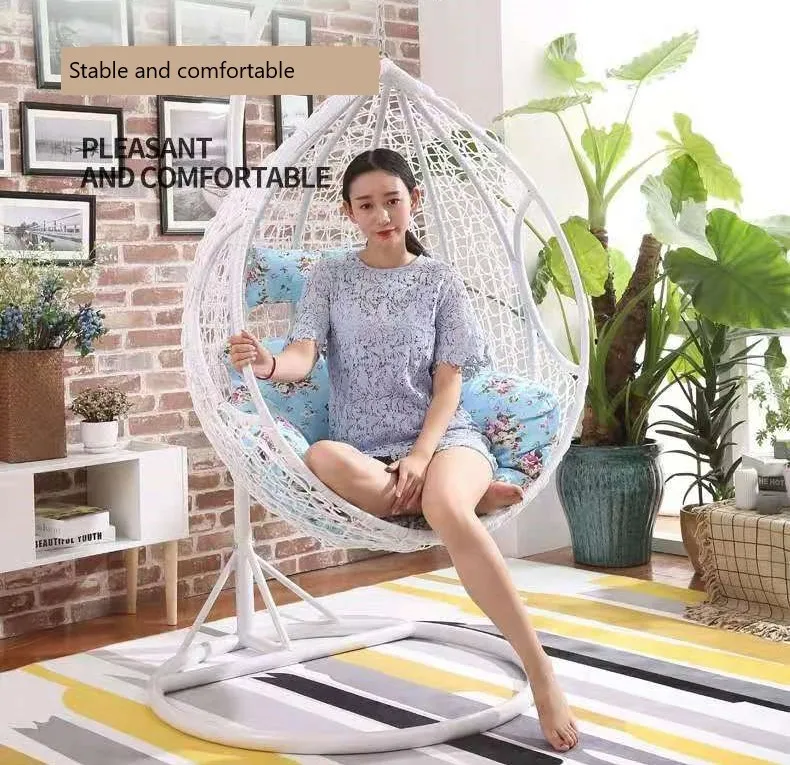 Новый дизайн, уличное ротанговое кресло-качели в форме груши, Круглый круглый комнатный стул-качели в форме птичьего гнезда для взрослых