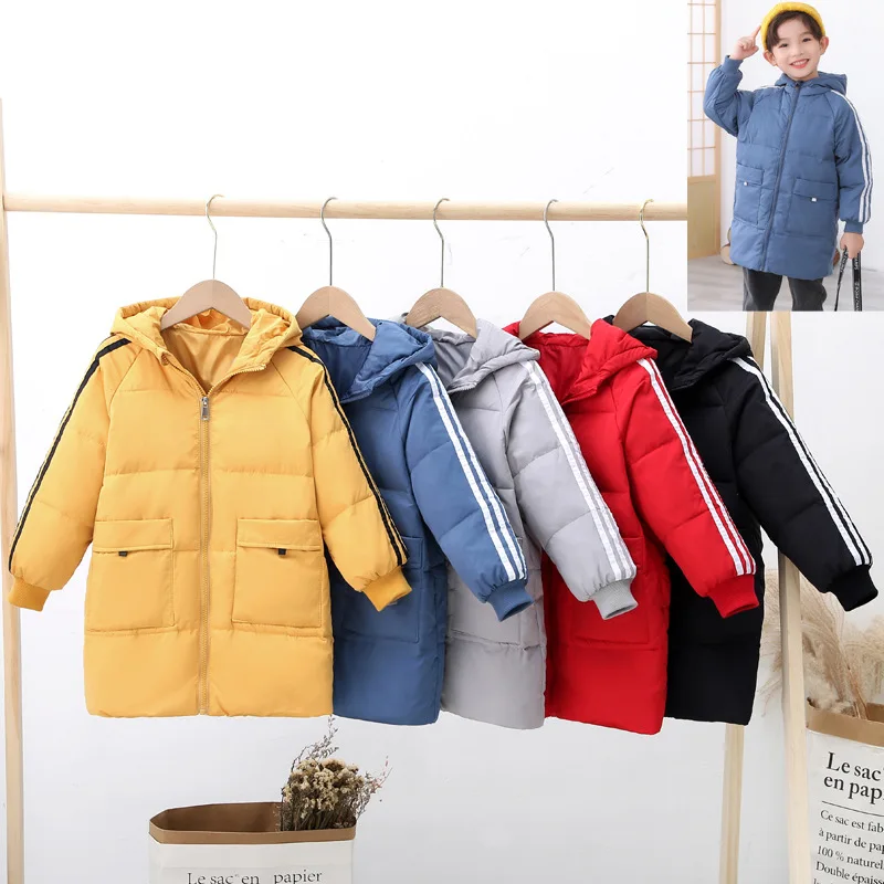Детская пуховая куртка, защитное новое пальто для детей среднего и старшего возраста, оптовая продажа